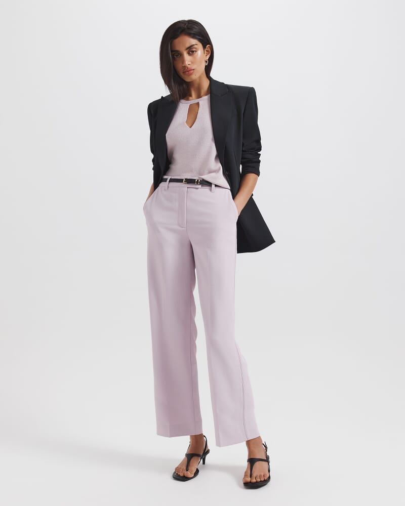Mariya Sparkling Knit Top in PALE PINK