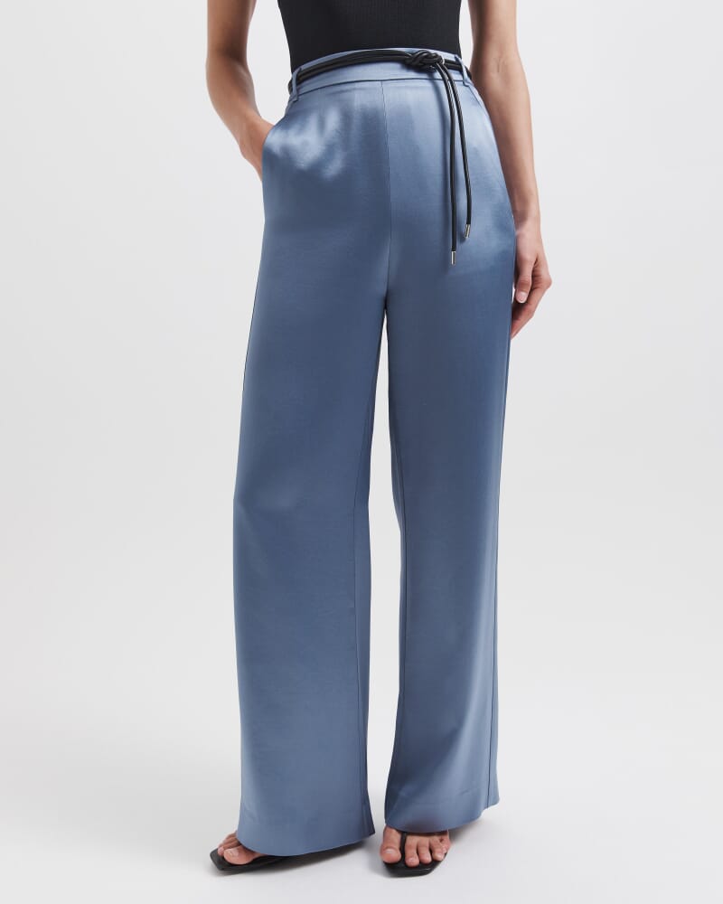 Sallee Satin Pull On Pant in MOONLIGHT