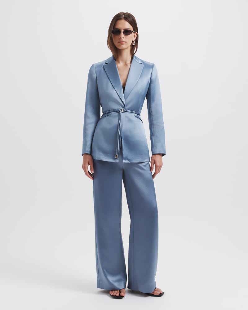 Sallee Satin Pull On Pant in MOONLIGHT
