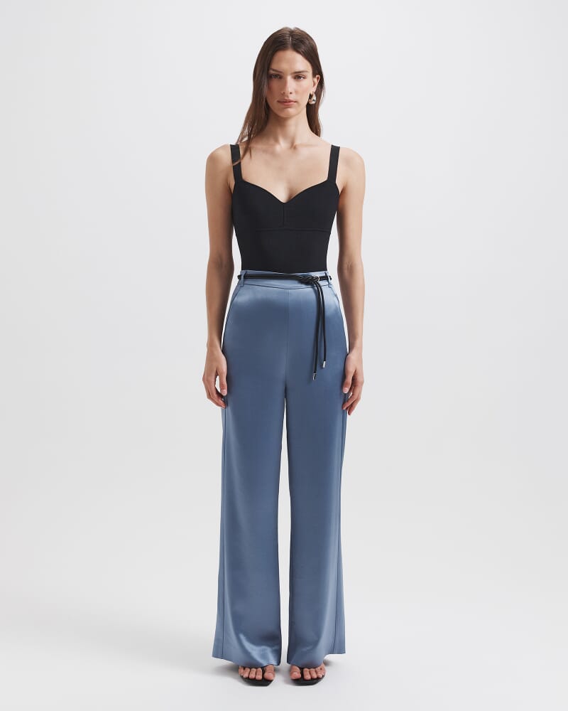 Sallee Satin Pull On Pant in MOONLIGHT