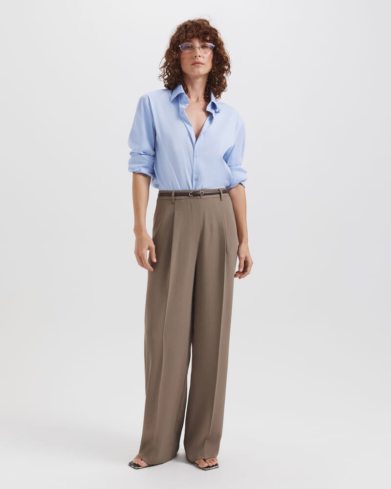Dharma Stitch Pleat Pant in SABLE
