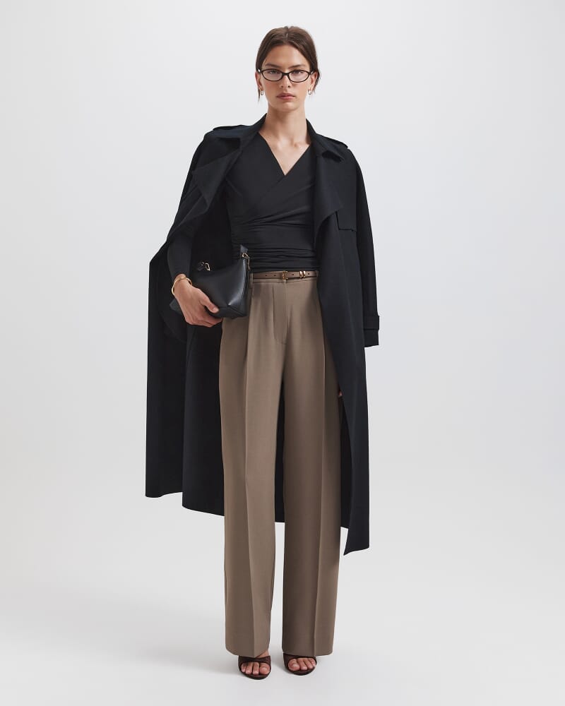 Dharma Stitch Pleat Pant in SABLE