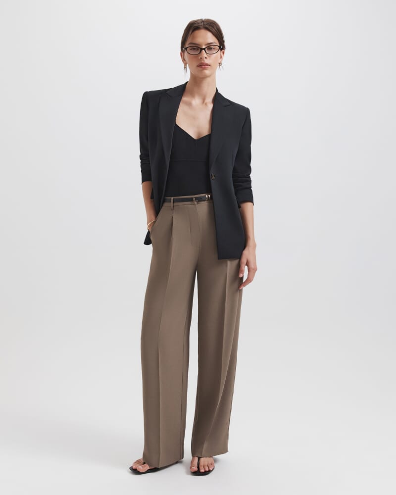 Dharma Stitch Pleat Pant in SABLE