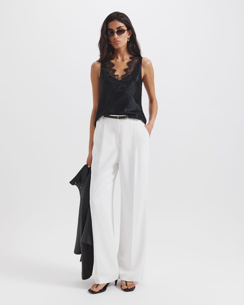 Dharma Pleat Front Pant in ALABASTER