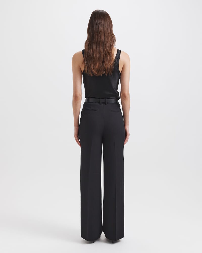 Dharma Pleat Front Pant in BLACK