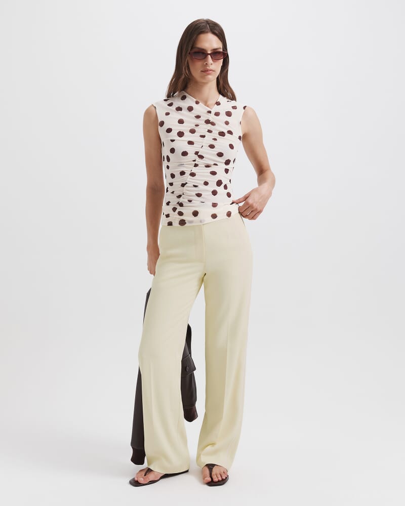 Dharma Tailored Wide Leg Pant in BUTTER