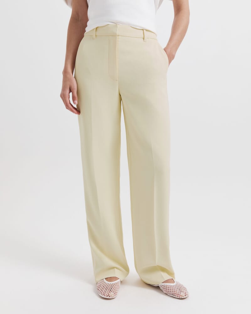 Dharma Tailored Wide Leg Pant in BUTTER