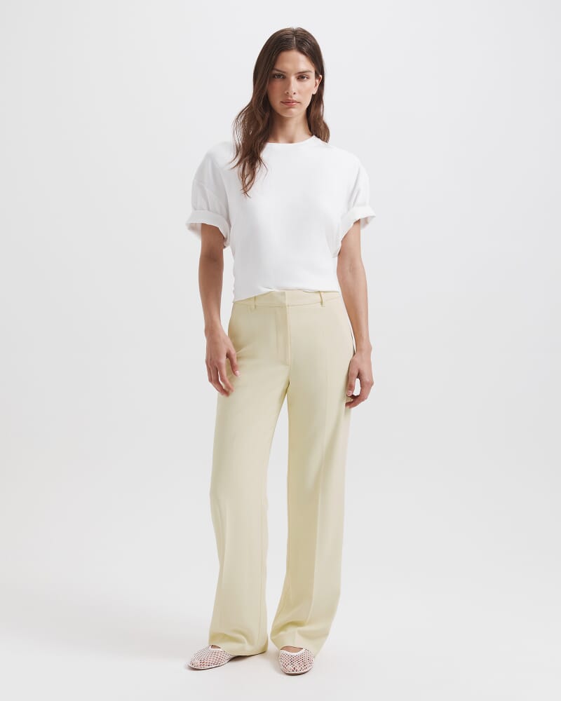 Dharma Tailored Wide Leg Pant in BUTTER