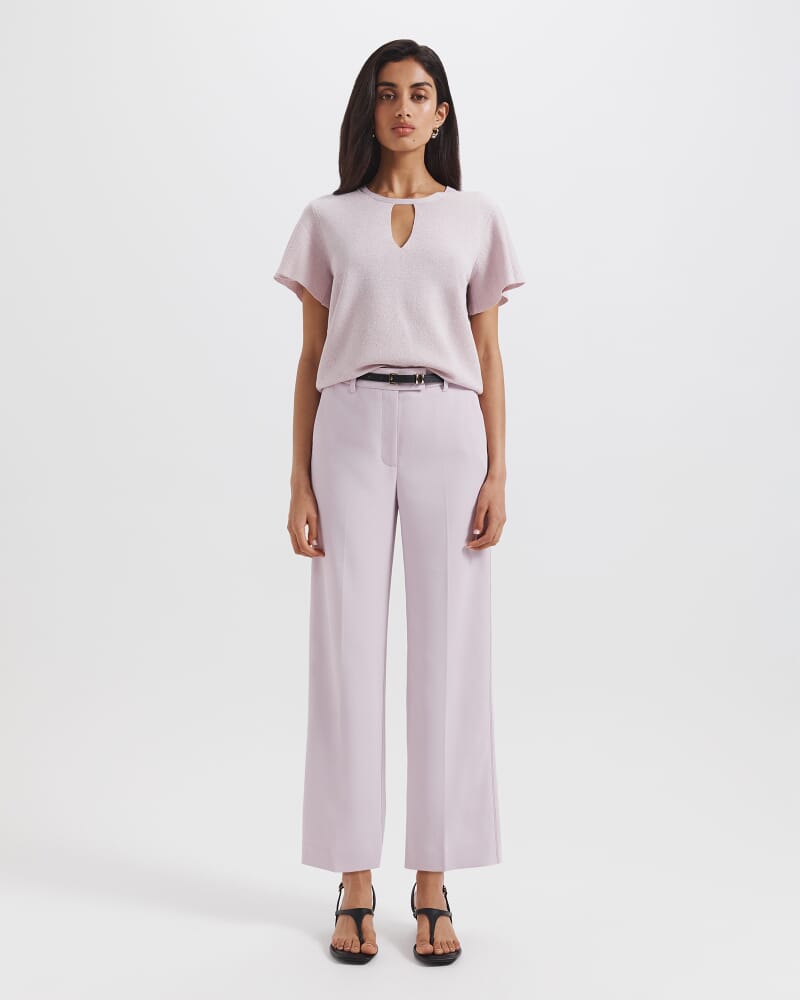 Dharma Cropped Detailed Pant in ORCHID