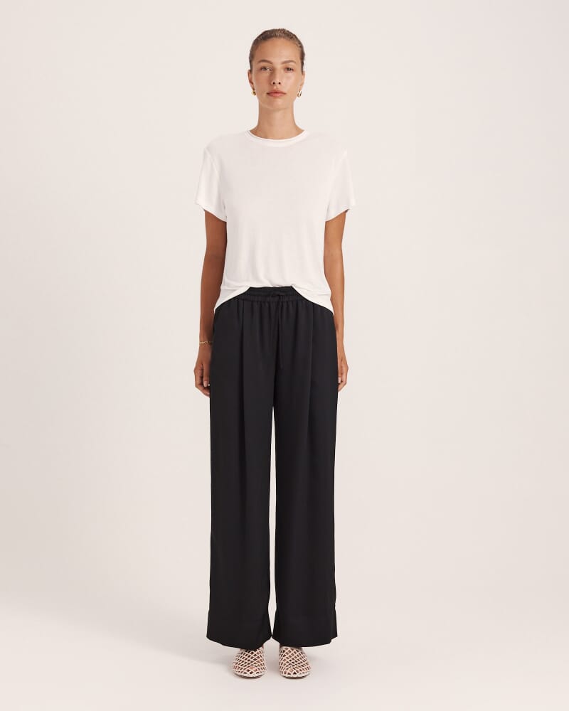 Tina Twill Pull On Pant in BLACK