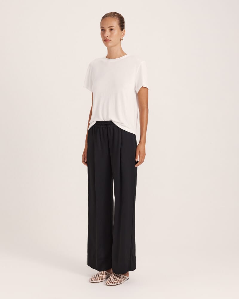 Tina Twill Pull On Pant in BLACK