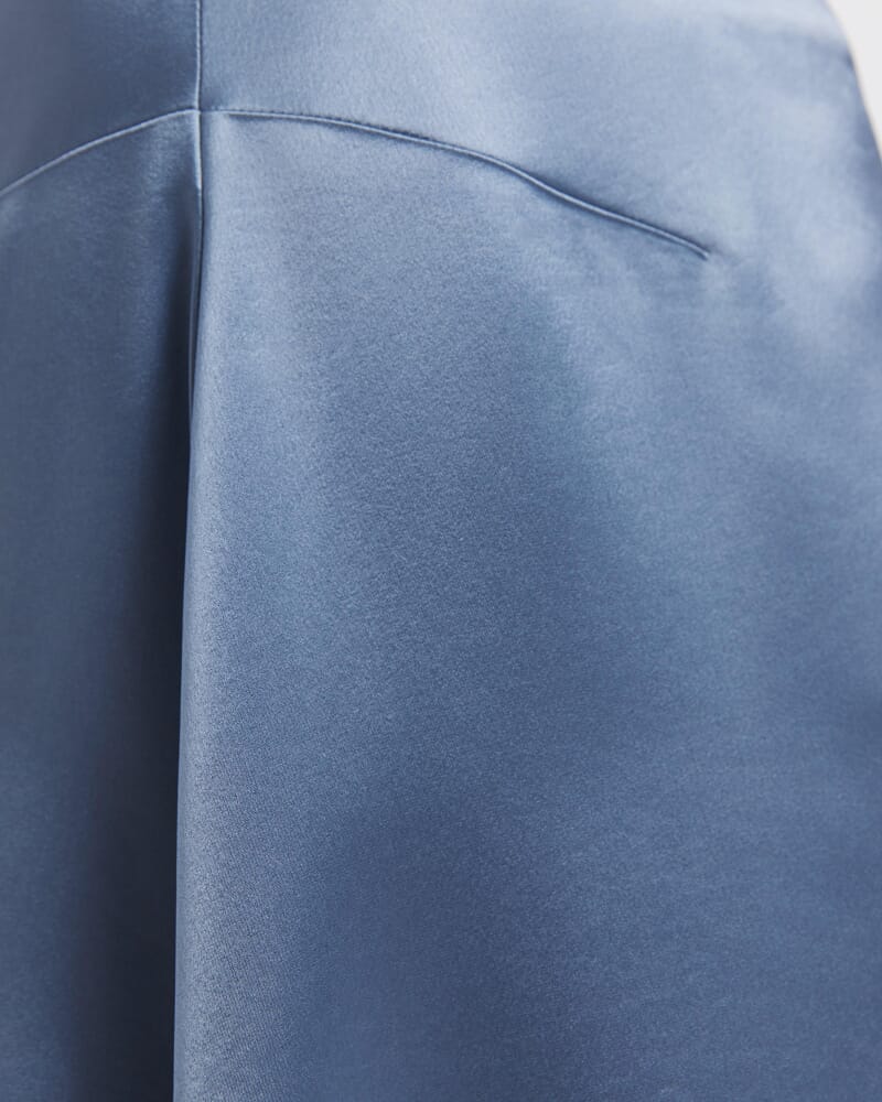 Sallee Draped Front Midi Skirt in MOONLIGHT