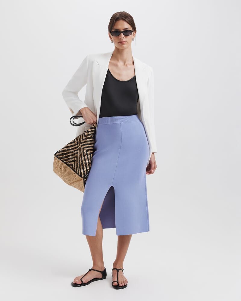 Mia Milano Midi Skirt in COVE BLUE