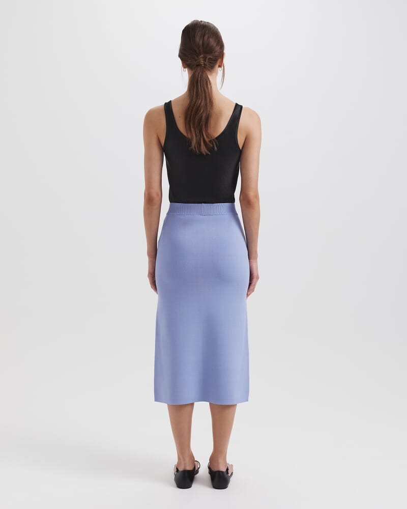 Mia Milano Midi Skirt in COVE BLUE