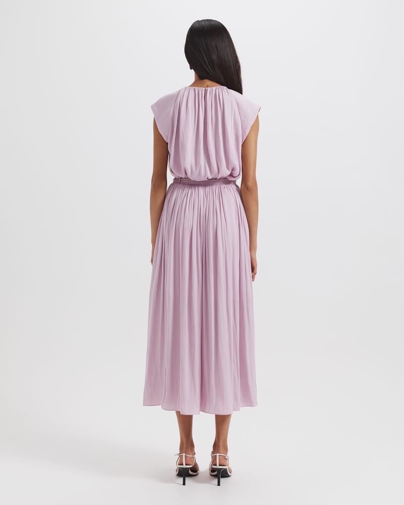 Lillian Pleated Maxi Skirt in THISTLE