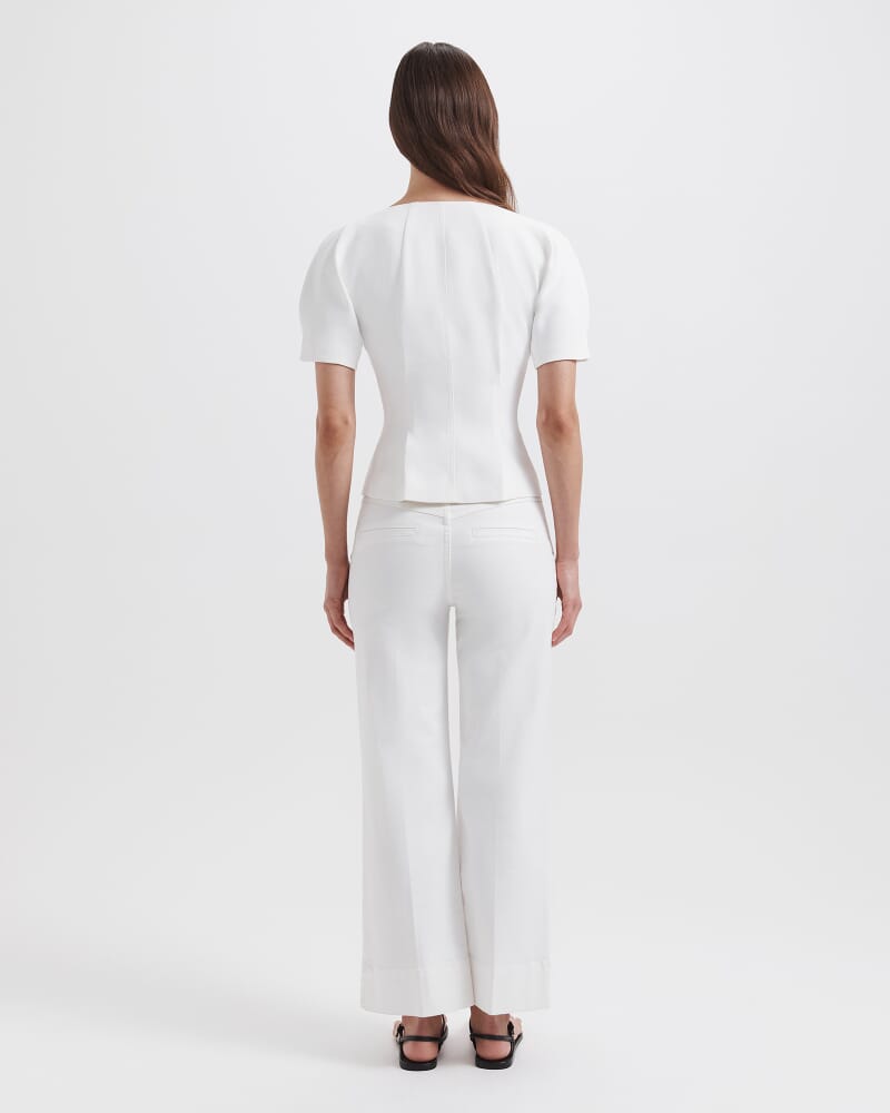 Dharma Short Sleeve Jacket in ALABASTER