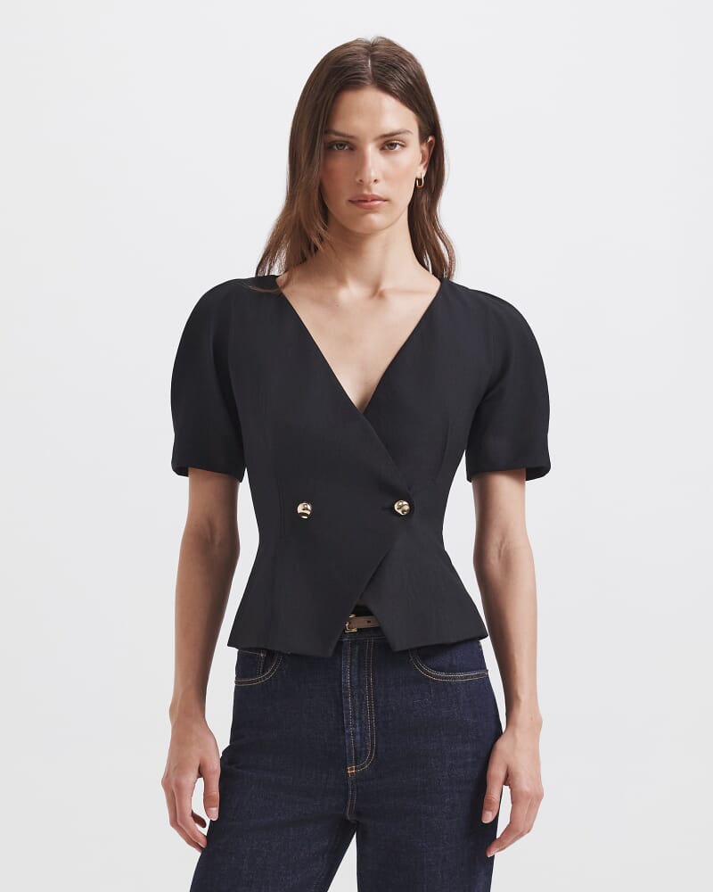 Dharma Short Sleeve Jacket in BLACK