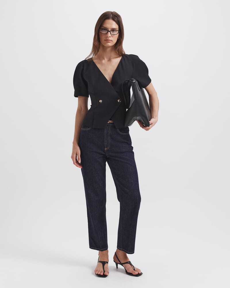 Dharma Short Sleeve Jacket in BLACK