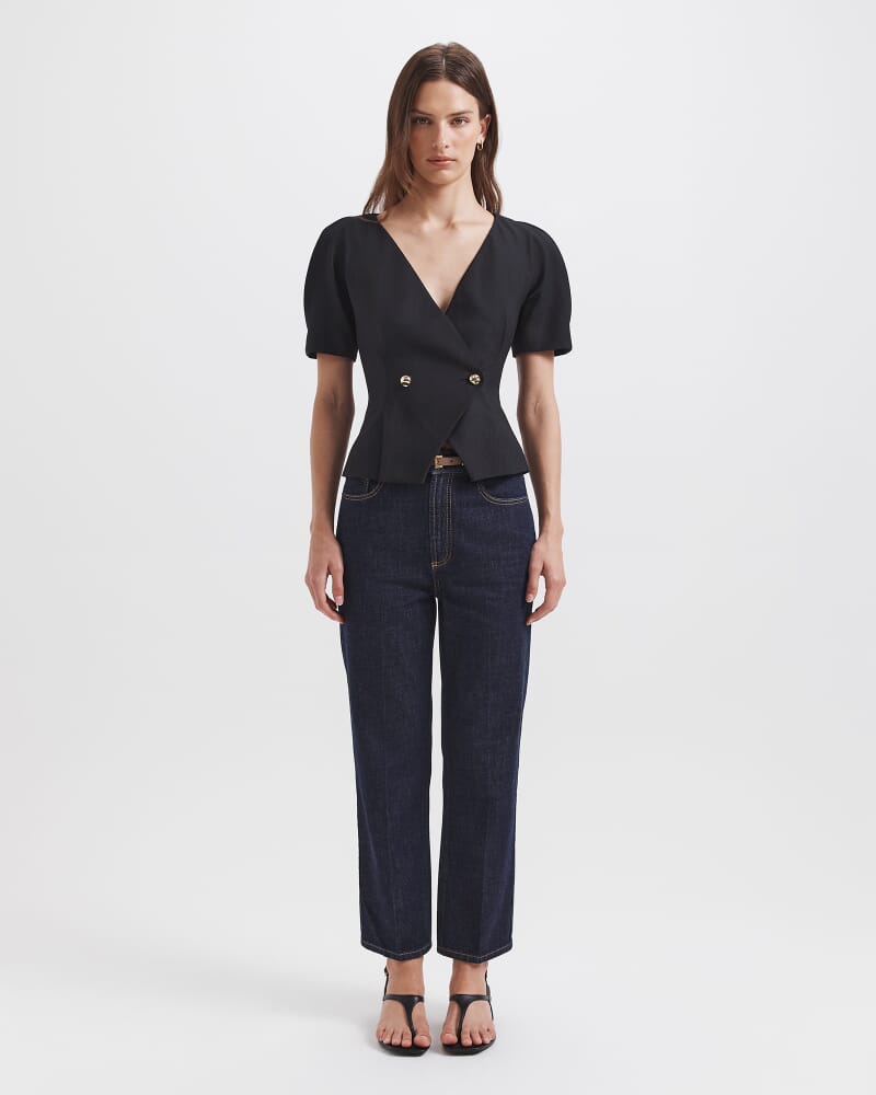 Dharma Short Sleeve Jacket in BLACK