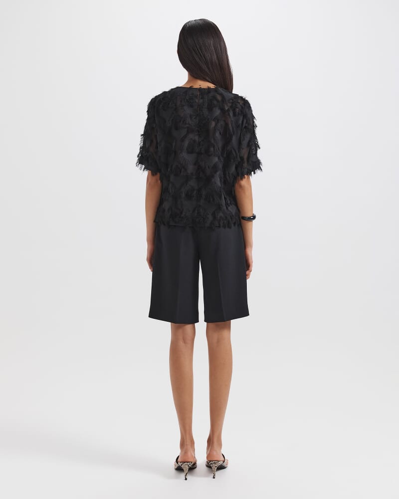 Aurelia Short Sleeve Top in BLACK