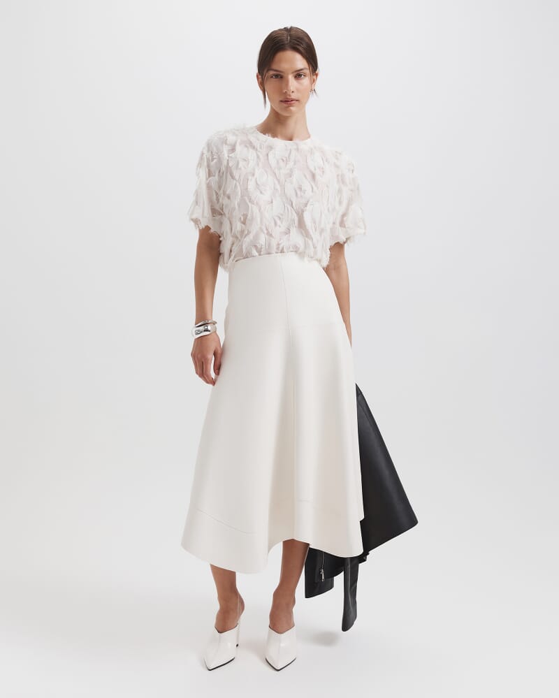 Aurelia Short Sleeve Top in IVORY