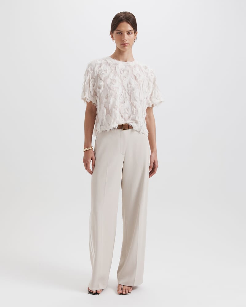 Aurelia Short Sleeve Top in IVORY