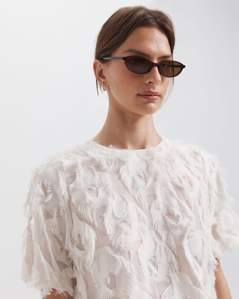 Aurelia Short Sleeve Top in IVORY