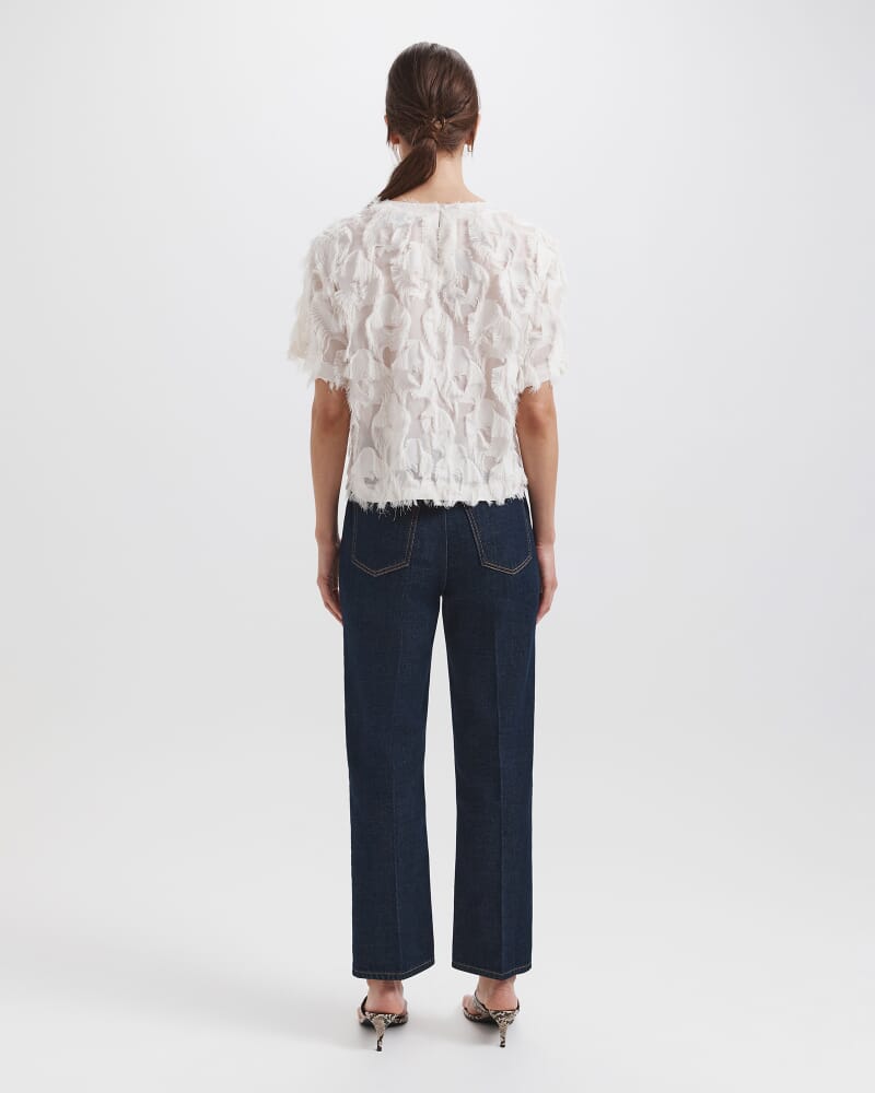 Aurelia Short Sleeve Top in IVORY