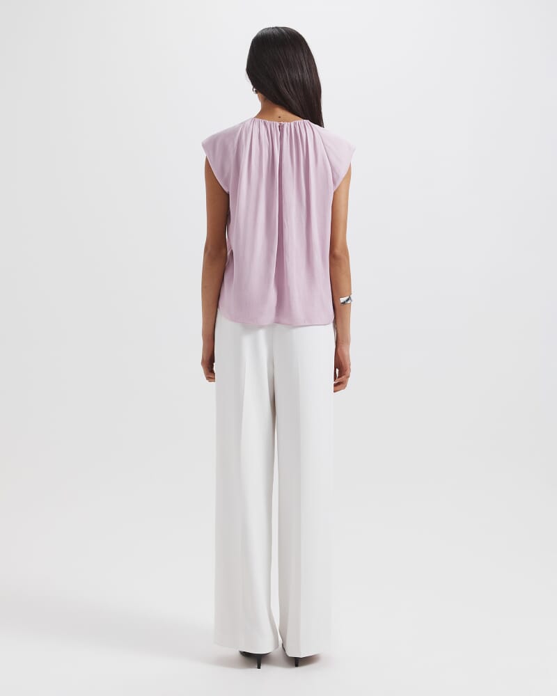 Lillian Pleat Front Blouse in THISTLE
