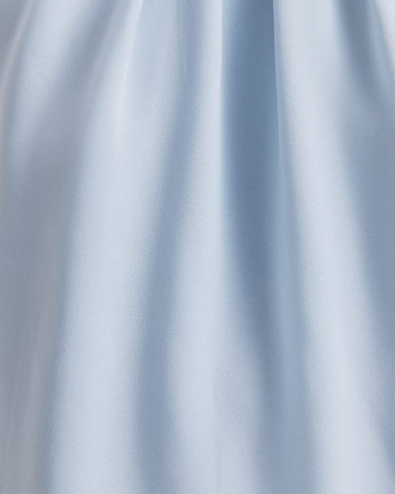 Willa High Neck Short Sleeve Top in POWDER BLUE