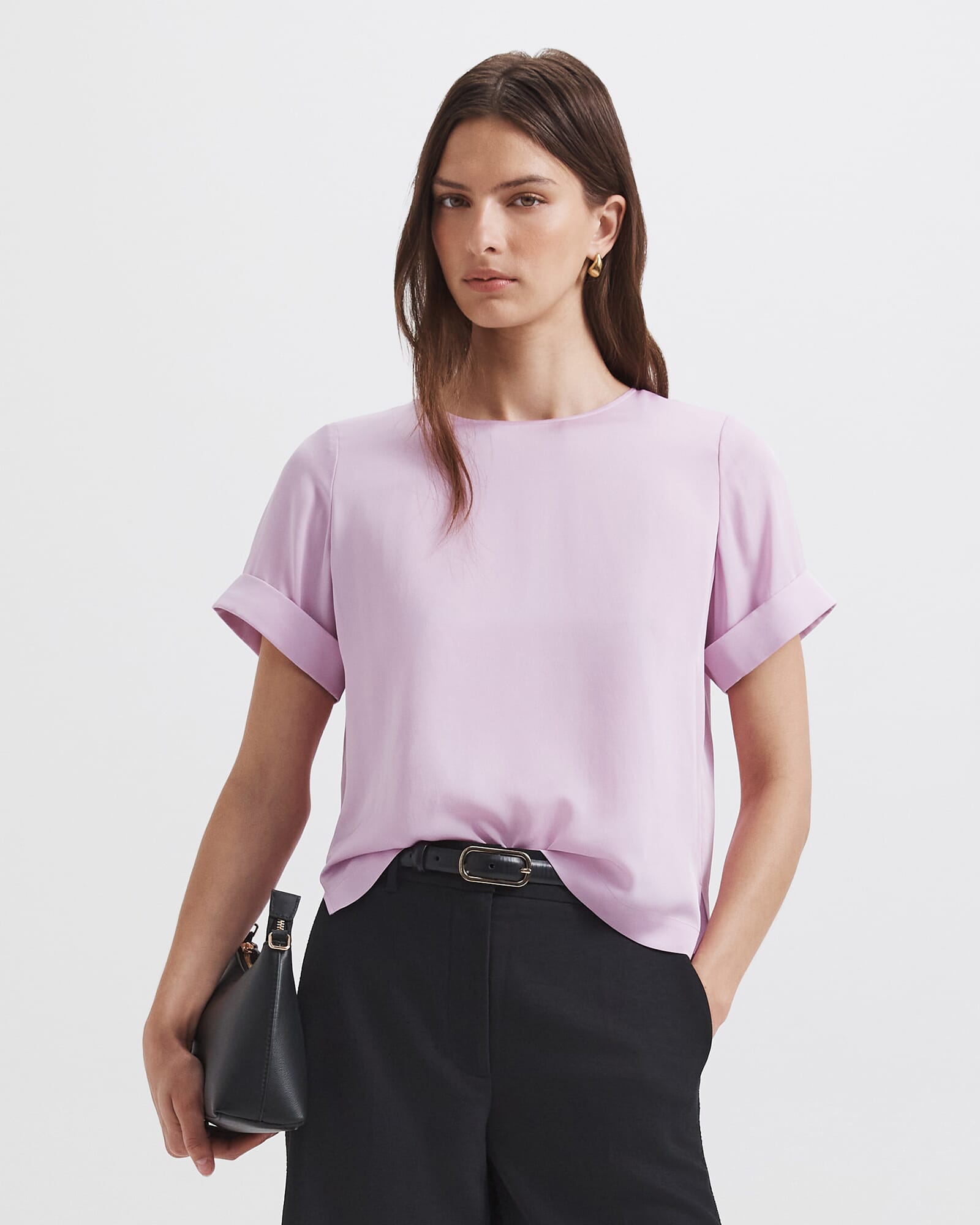 Sadie Silk Short Sleeve Tee