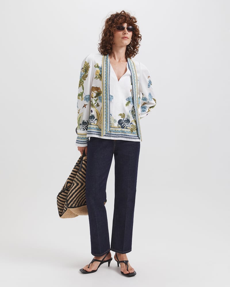 Liora Tie Neck Blouse in MULTI