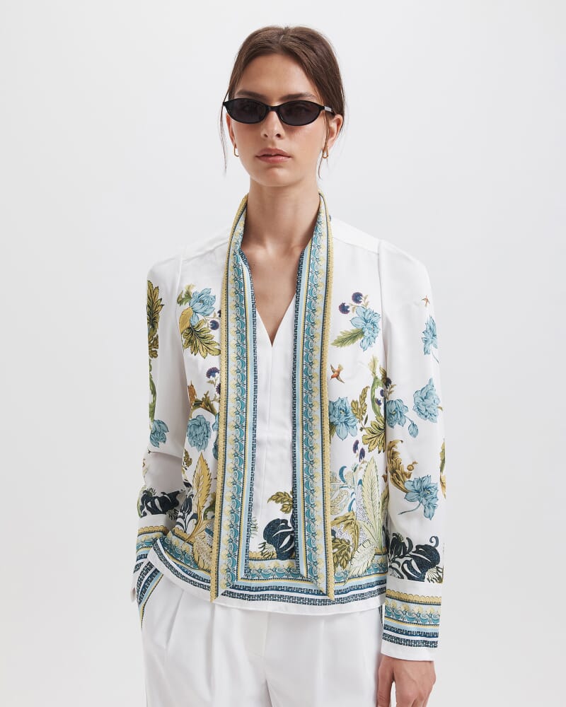 Liora Tie Neck Blouse in MULTI