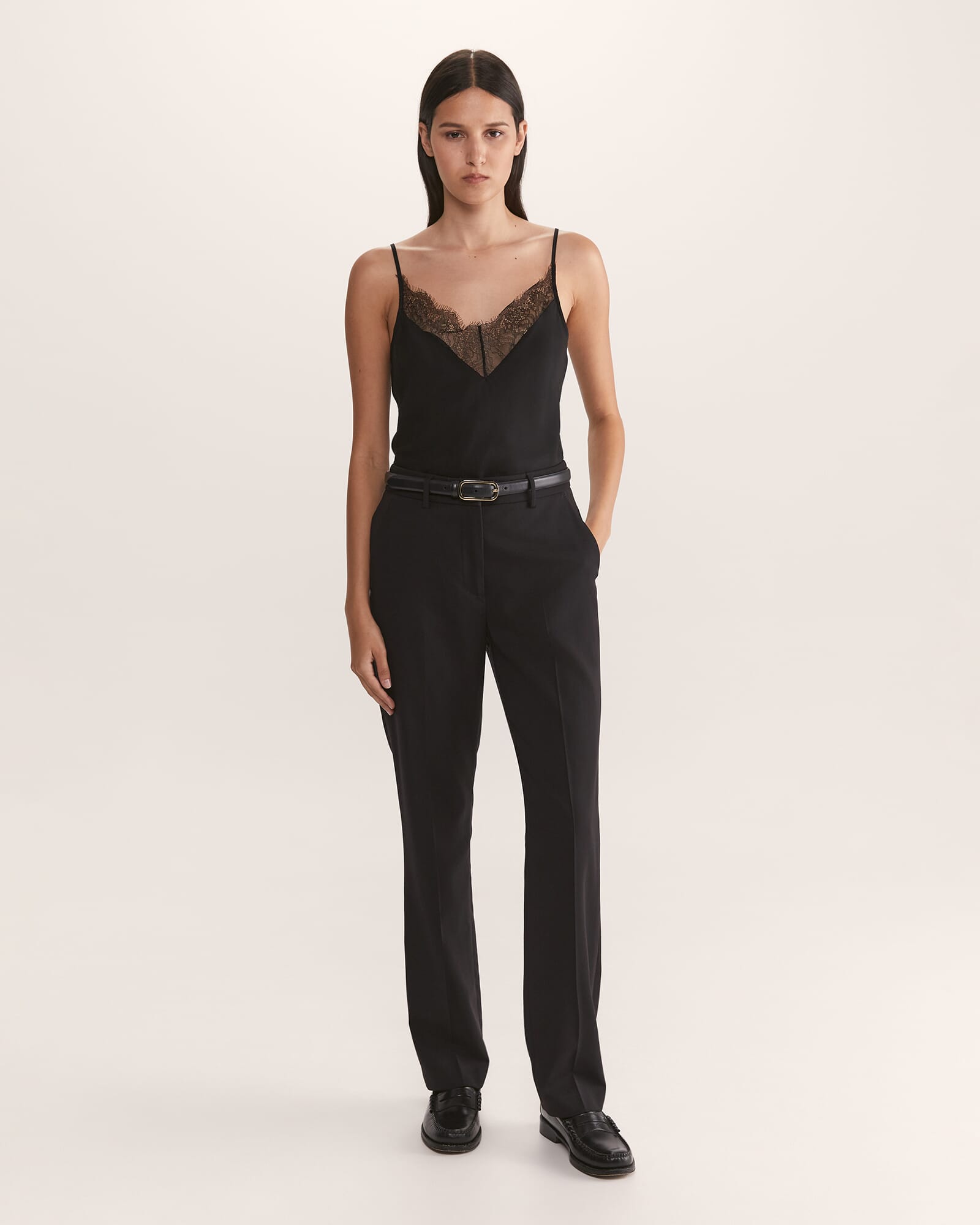 Celeste Wool Straight Suit Pant