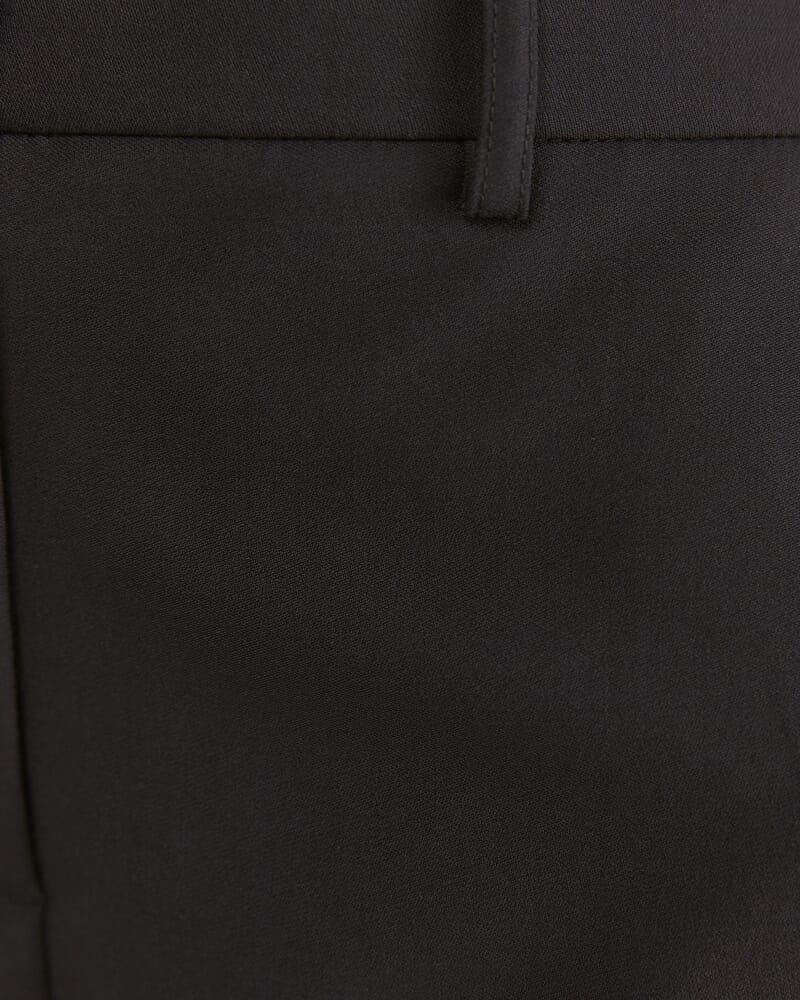 Celeste Wool Straight Suit Pant in BLACK