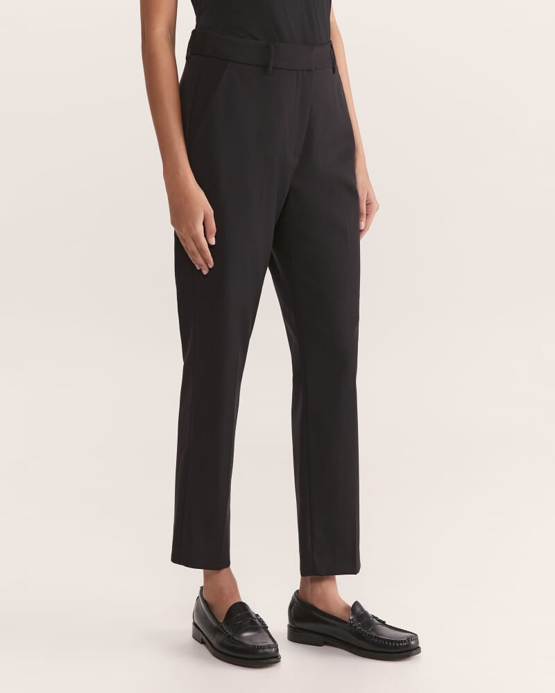 Celeste Wool Tapered Suit Pant in BLACK