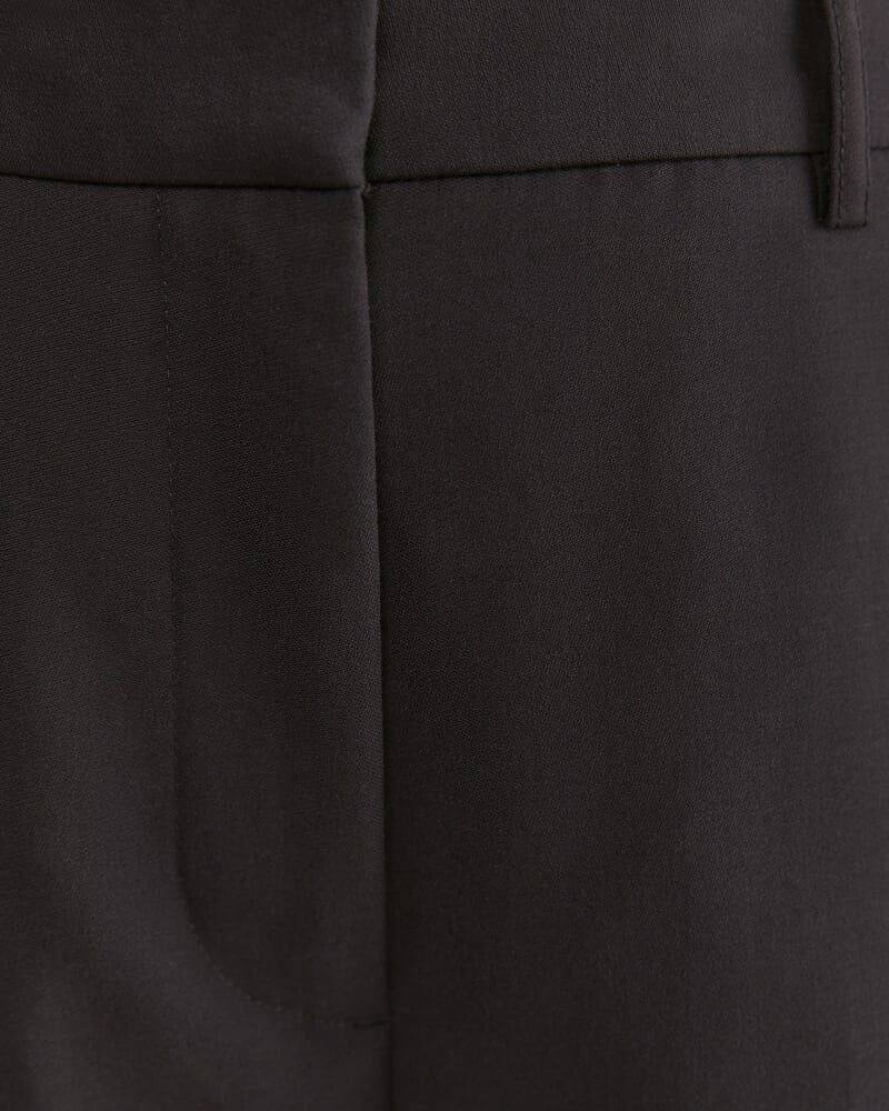 Celeste Wool Tapered Suit Pant in BLACK