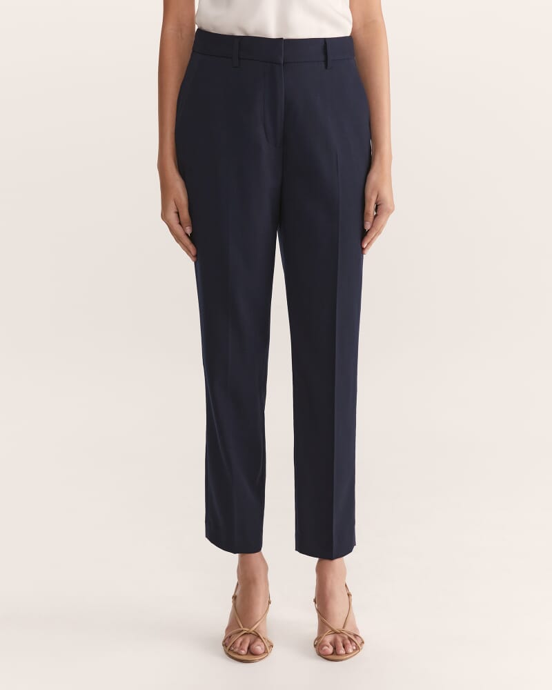 Celeste Wool Tapered Suit Pant in FRENCH NAVY
