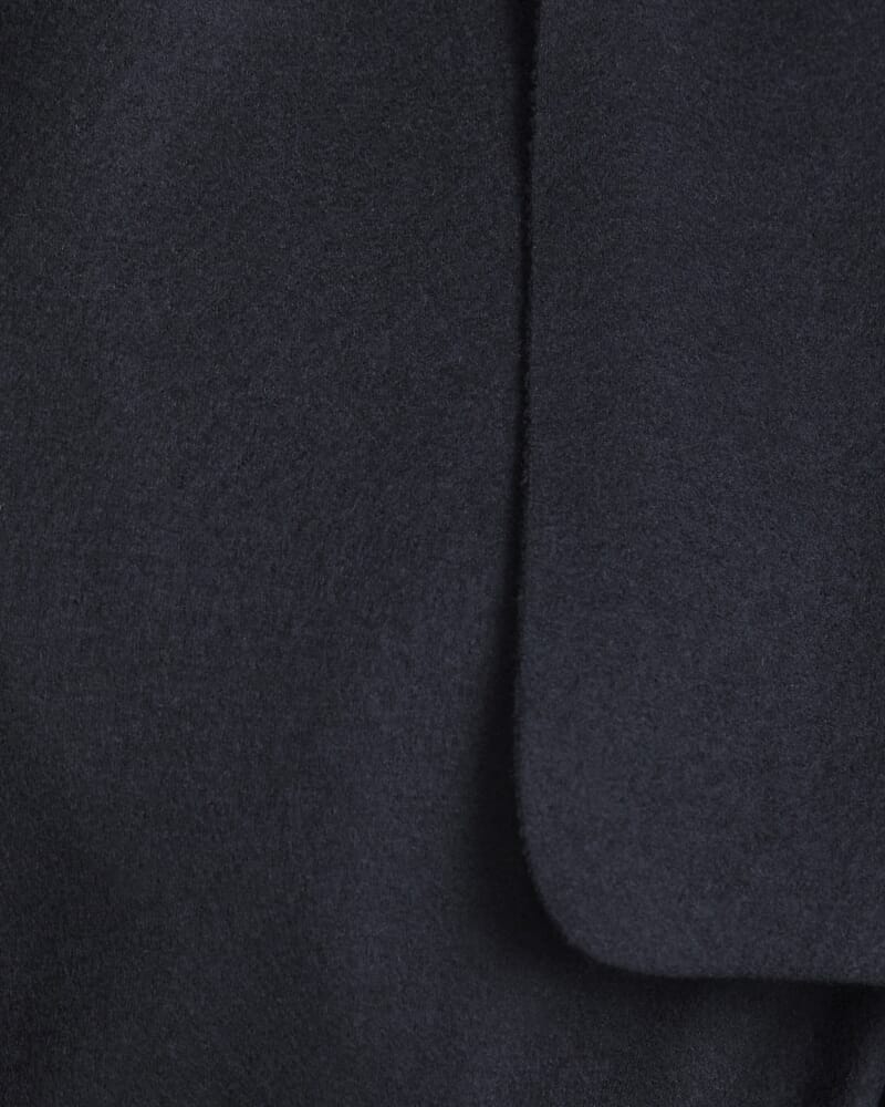 Karla Wool Longline Trench Coat in BLACK