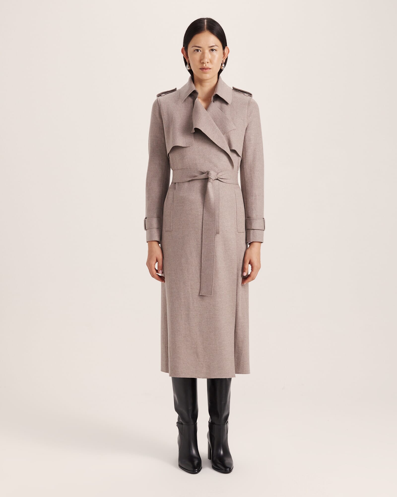Karla Wool Longline Trench Coat