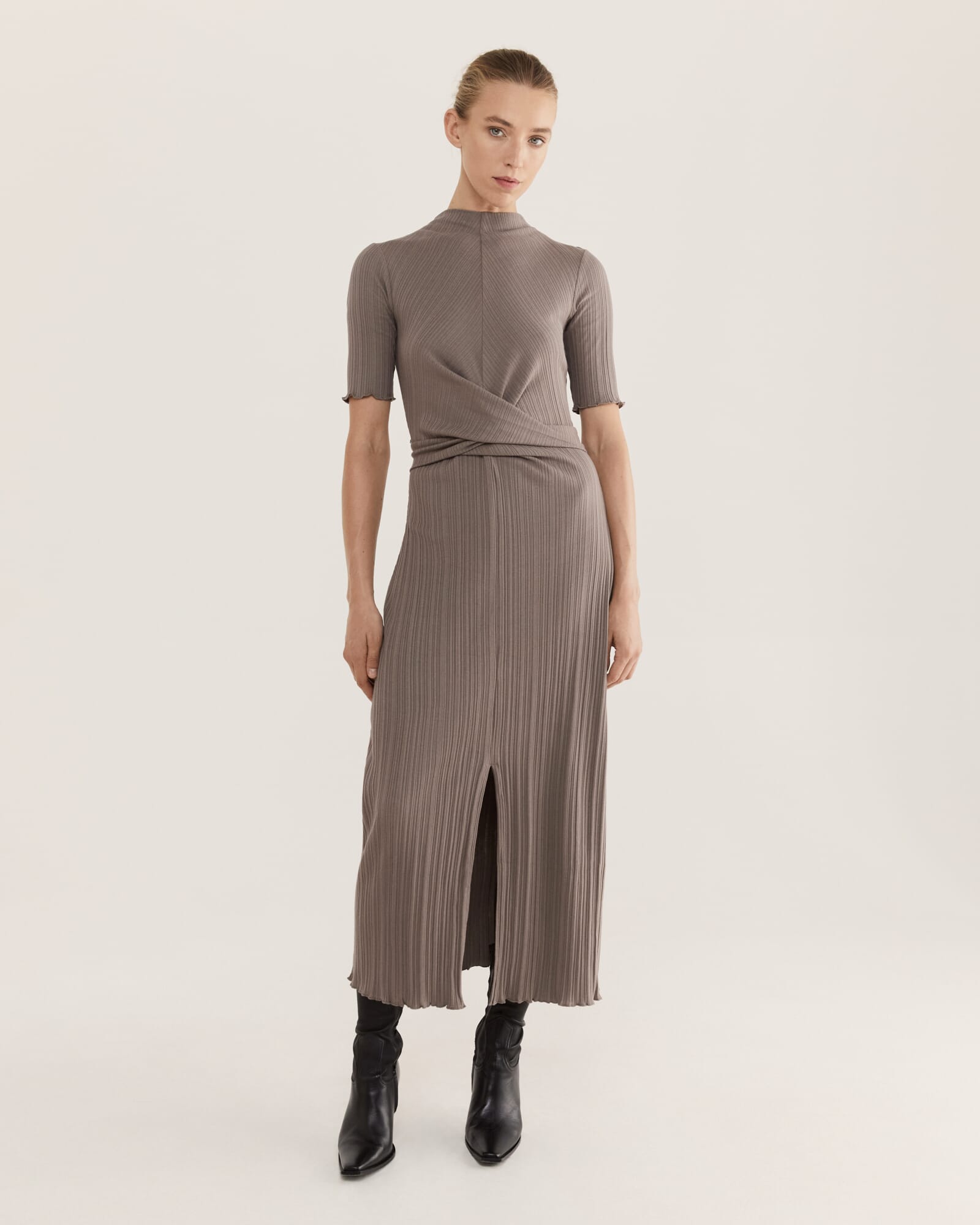 Sabine Tie Front Midi Dress