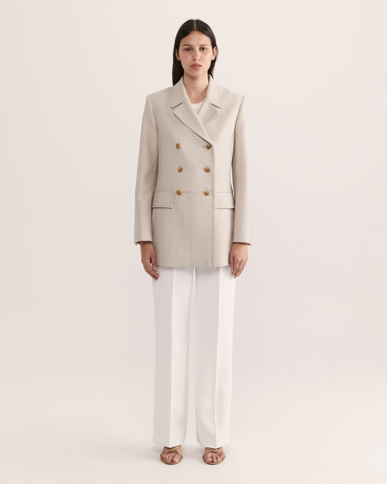 Prudence Wool Check Coat