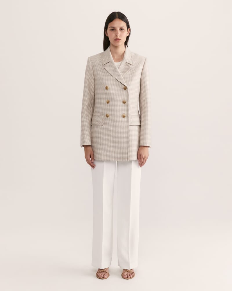 Prudence Wool Check Coat in MULTI