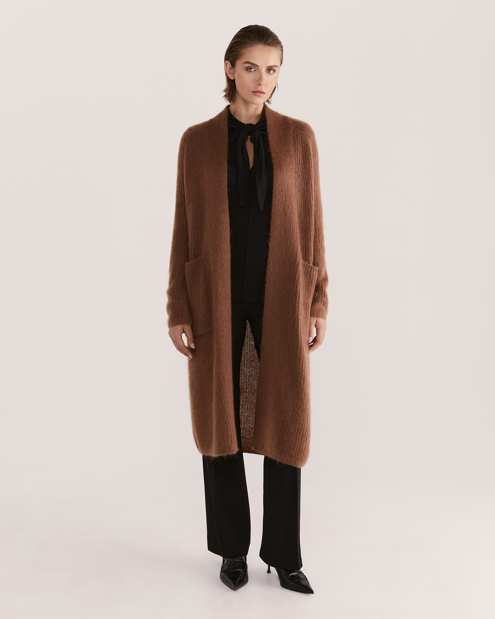 Mohair Cardigan Coat