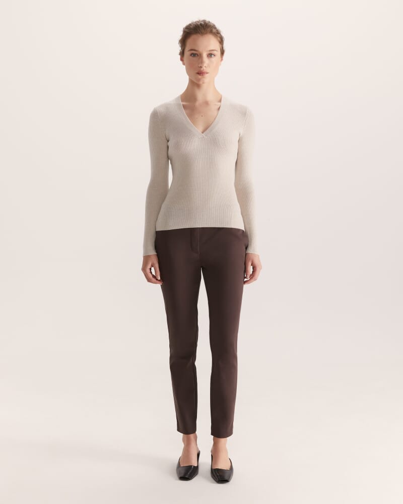 Tia Pull On Pant in CHOCOLATE