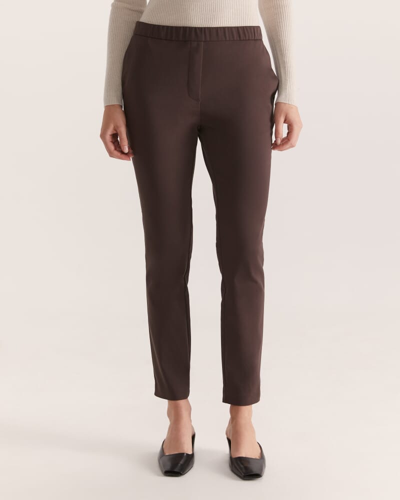 Tia Pull On Pant in CHOCOLATE