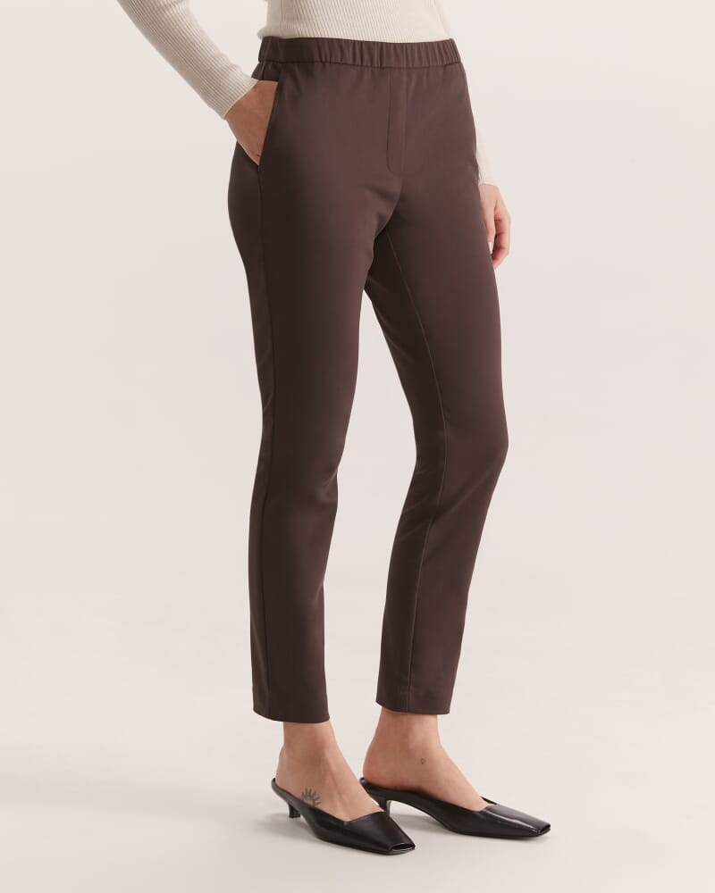 Tia Pull On Pant in CHOCOLATE