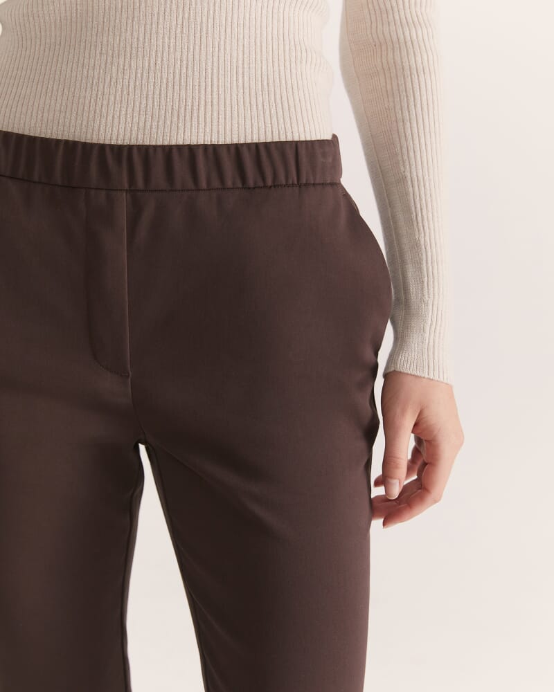 Tia Pull On Pant in CHOCOLATE