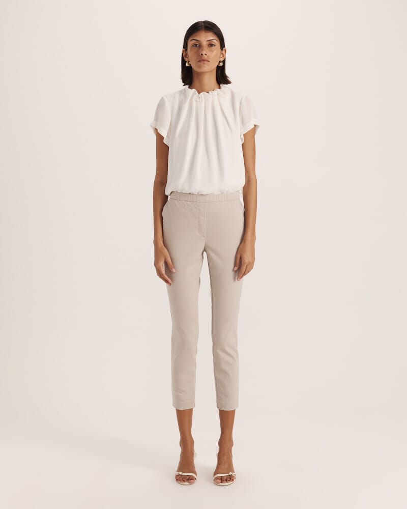 Tia Pull On Pant in STONE