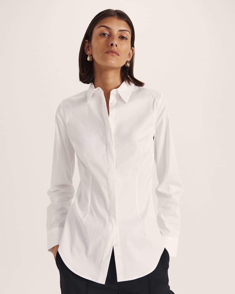 Piper Fitted Shirt in WHITE